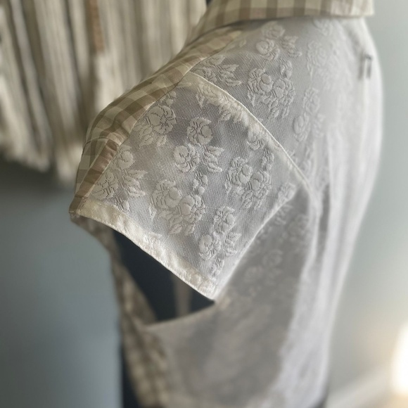 Carven White & Black Gingham Eyelet Dress - Picture 7 of 11